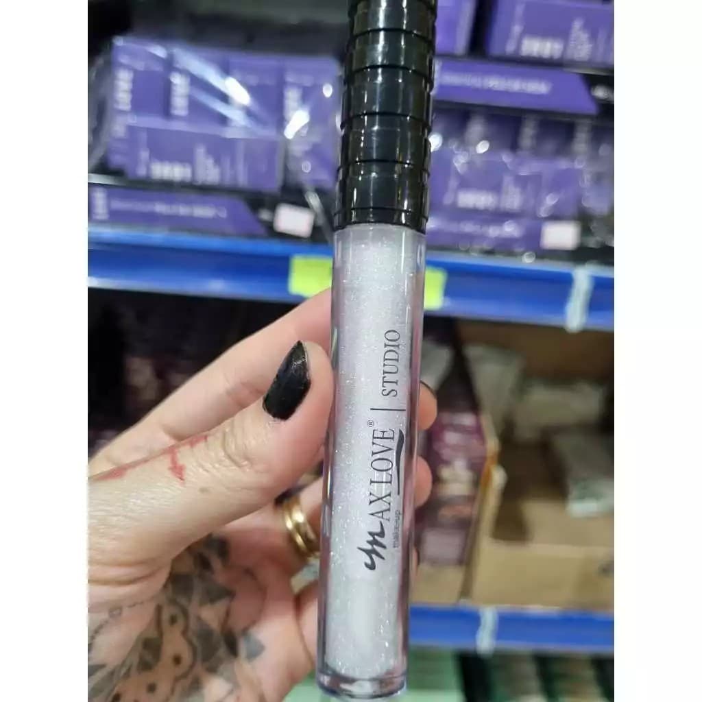 Kit 6 Gloss Labial Max Love Latex Vegano | COR 14 | Maçã C/Glitter – Brilho Intenso e Hidratante