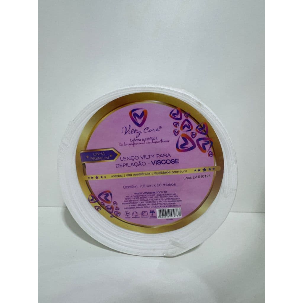 Rolo Lenço para Depilação - VISCOSE Vilty Care 50m Linha Premium