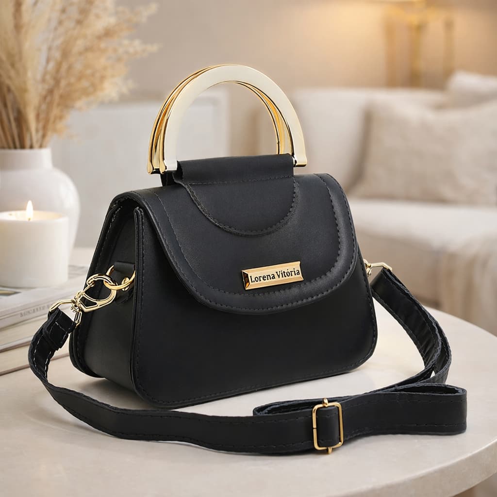 Bolsa Feminina Aura Luxo Alça ABS Premium Transversal | LANÇAMENTO COURO PU