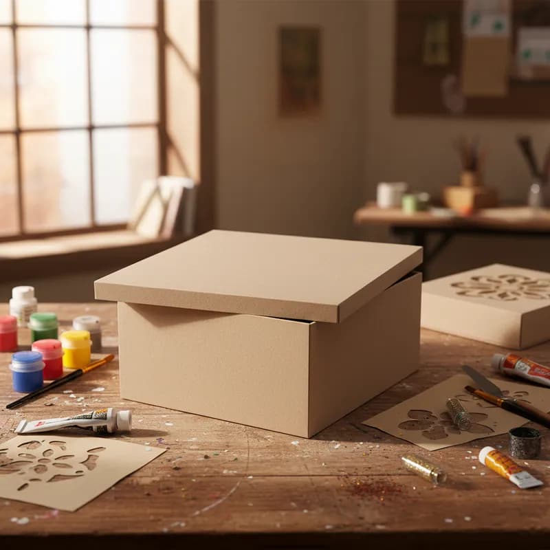 Caixa Tampa De Sapato 30x30x15 Em MDF No Cru 1 Unidade Pronta Para Personalização E Uso Artesanal Ou Organizacional
