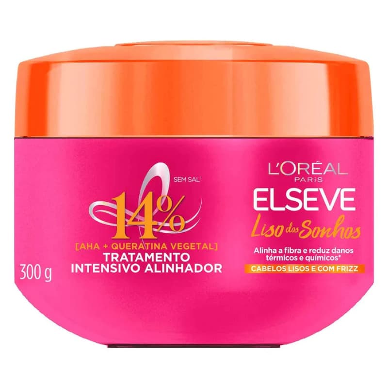 NOVA MÁSCARA ELSEVE LISO DOS SONHOS INTENSIVO ALINHADOR 300G