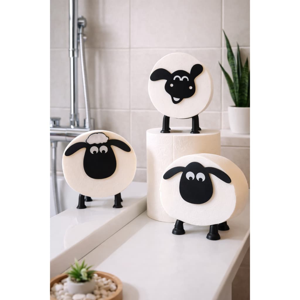 Suporte Porta Papel Higiênico Ovelha Carneiro Decorativo Criativo Banheiro Enfeite Divertido Presente
