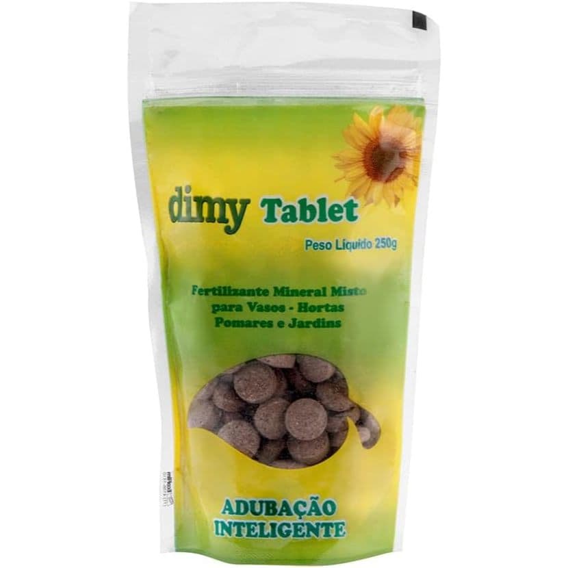 Dimy Tablet 250g Fertilizante em Pastilhas de Liberação Lenta para Vasos Jardins Hortas e Pomares