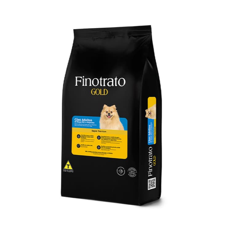 Ração Finotrato Gold 10KG Cães Adultos Raças Mini E Pequenas