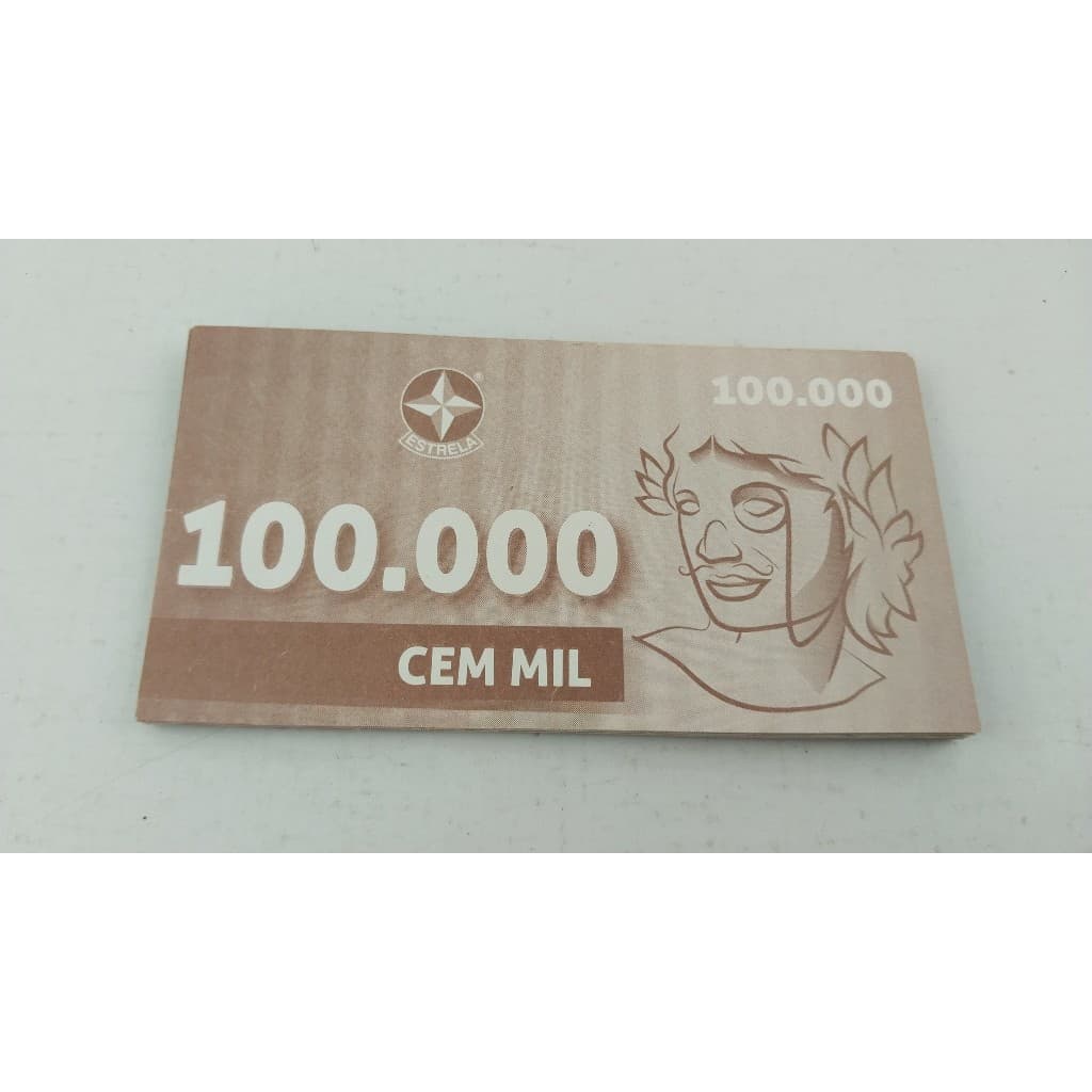 Peças 20 Notas 100.000 Jogo Banco Imobiliário Semi Novo