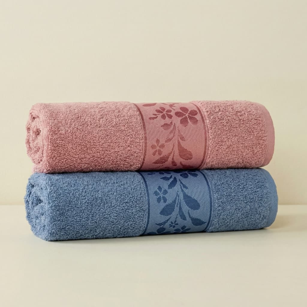 2 Toalhas De Banho Kit Casal Ele E Ela 100% Algodão - Cores vivas e decorativas