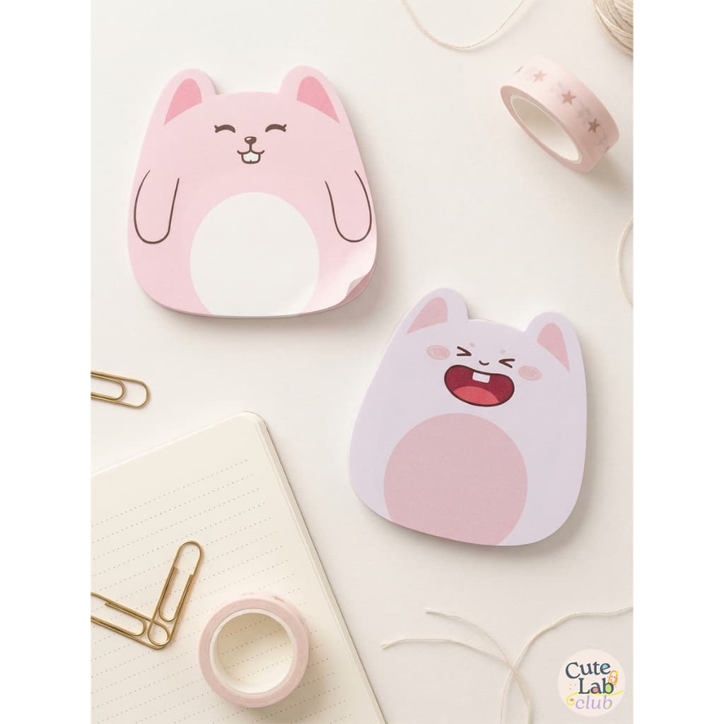 Bloco de Notas Adesivas Kawaii Bichinhos Fofos - Post It Papelaria Criativa Estudo Planner