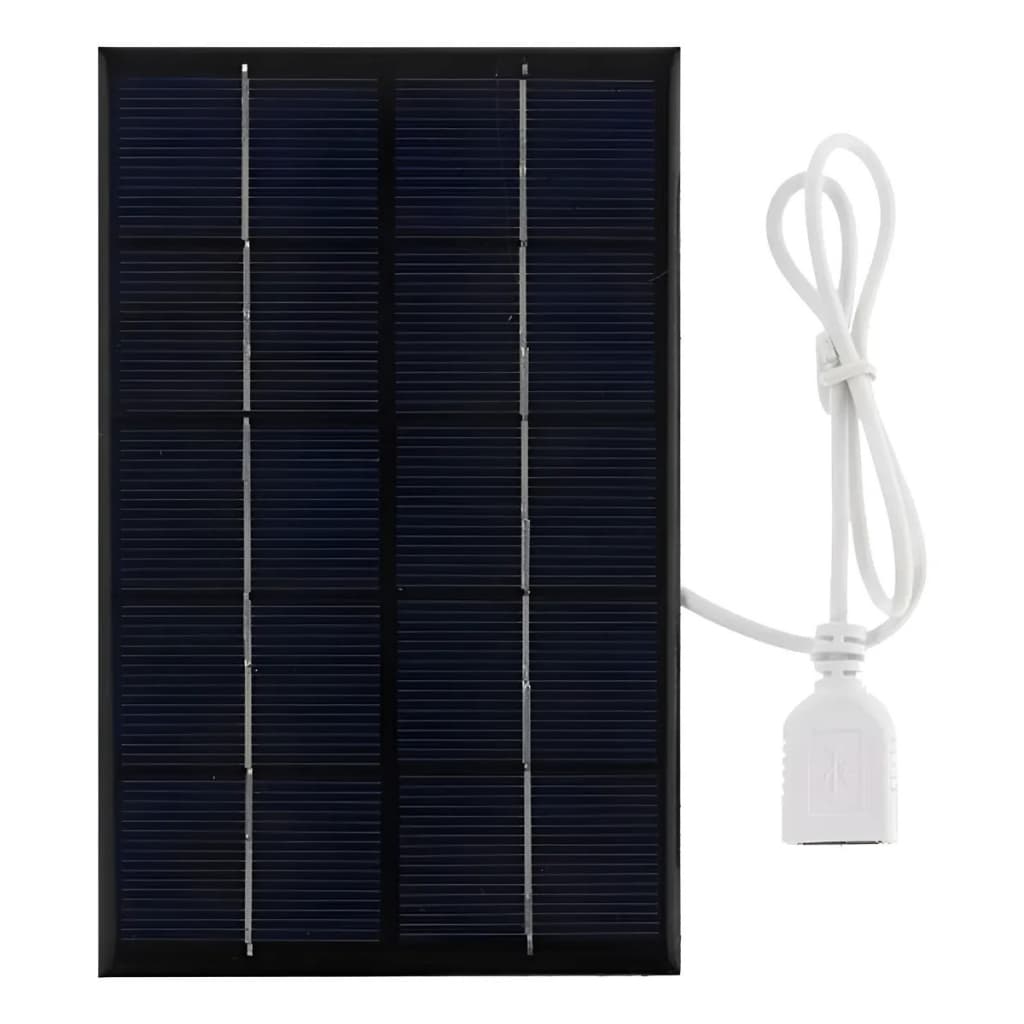 Painel Placa Solar Carregador Portátil USB 5W À Prova D'água Para Emergência