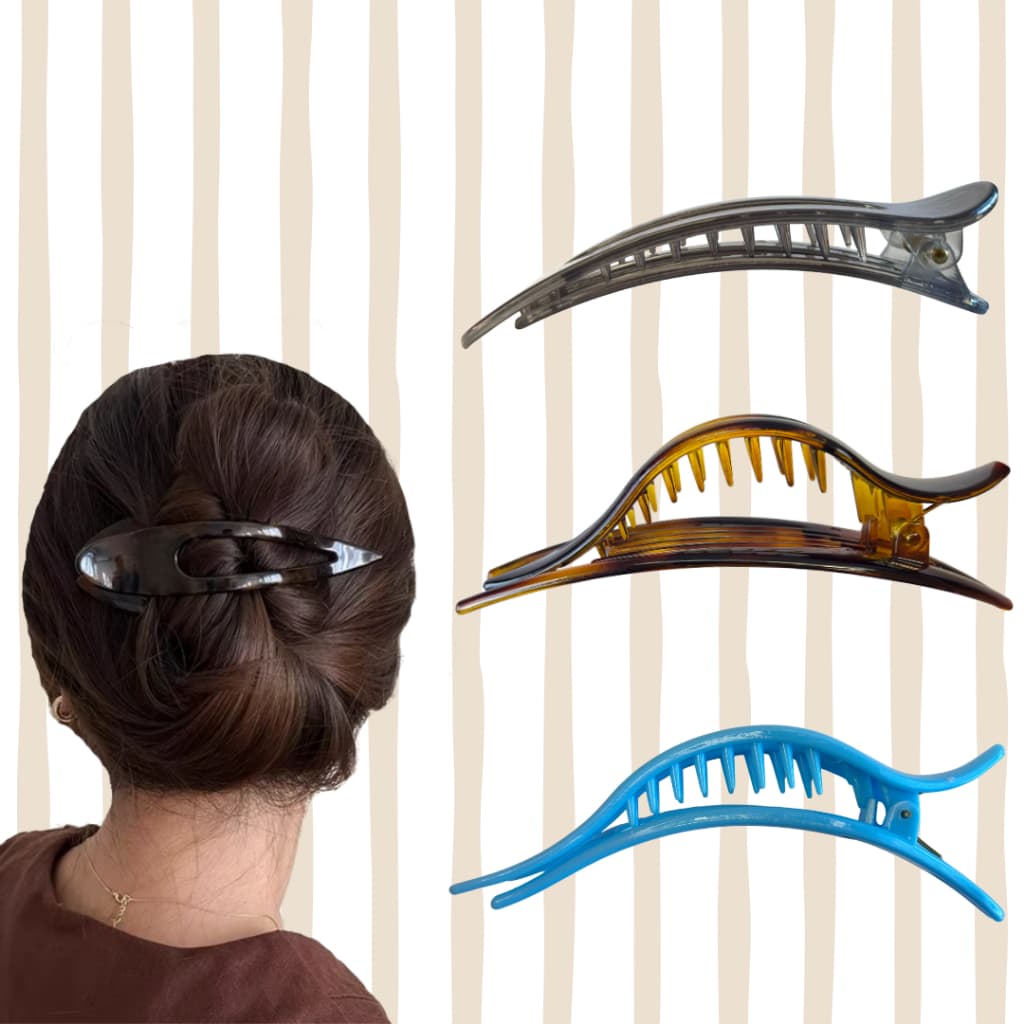 Bico de Pato de Cabelo Grande Prendedor Presilha Feminina - Modelos Variados (1 Unidade)