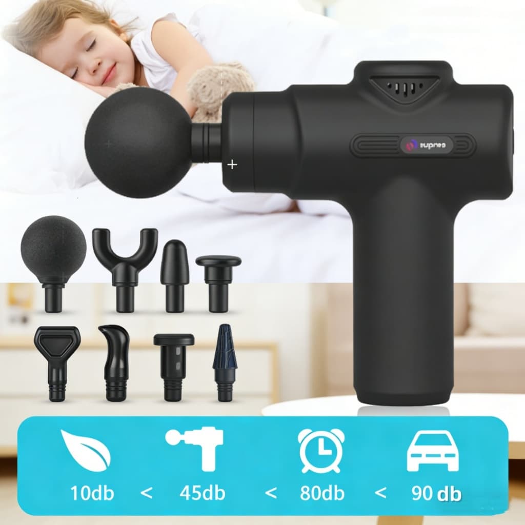 Massageador Elétrico Alta Frequência Profissional Muscular Massagem Portátil com 6 Níveis de Velocidade