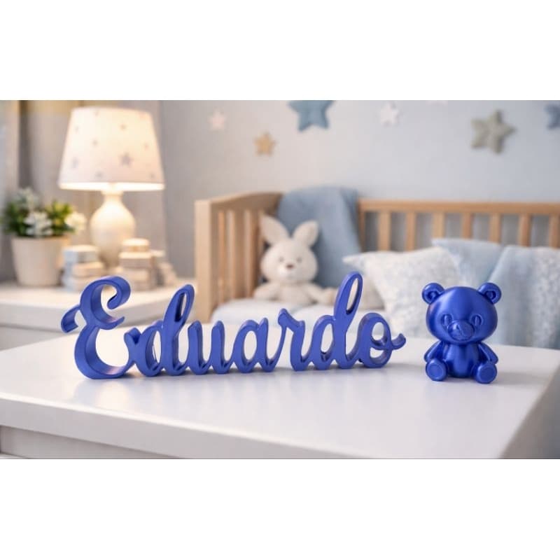 LETREIRO PERSONALIZADO COM NOME 3D COM URSINHO