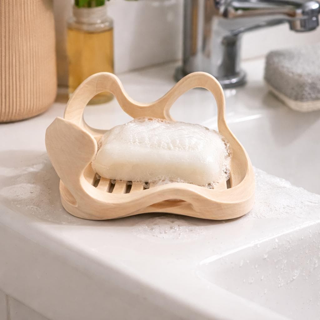 Saboneteira Luxo Banheiro Pia Lavabo Decor Drenagem Rápida.