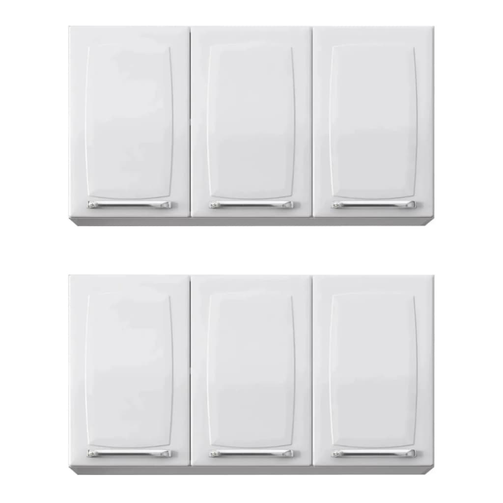 Kit 2 Armários de Cozinha Itatiaia Luce Aéreo Suspenso 3 Portas - Branco ou Preto