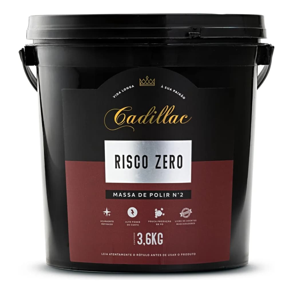 Massa De Polir N2 Cadillac Polimento Remove Riscos E Marcas Balde de 3,6KG