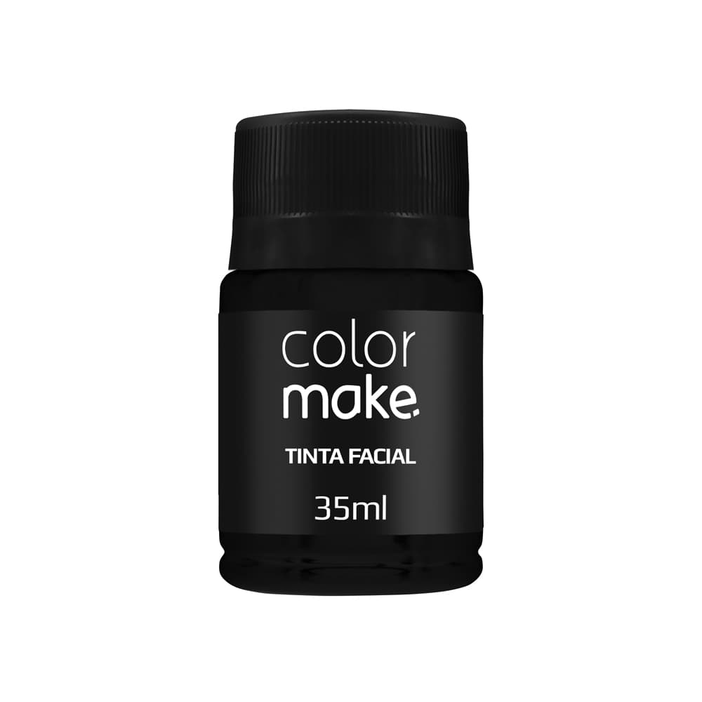 Tinta Líquida Facial Preto Colormake  35ml - Maquiagem Artística, Festas, Eventos