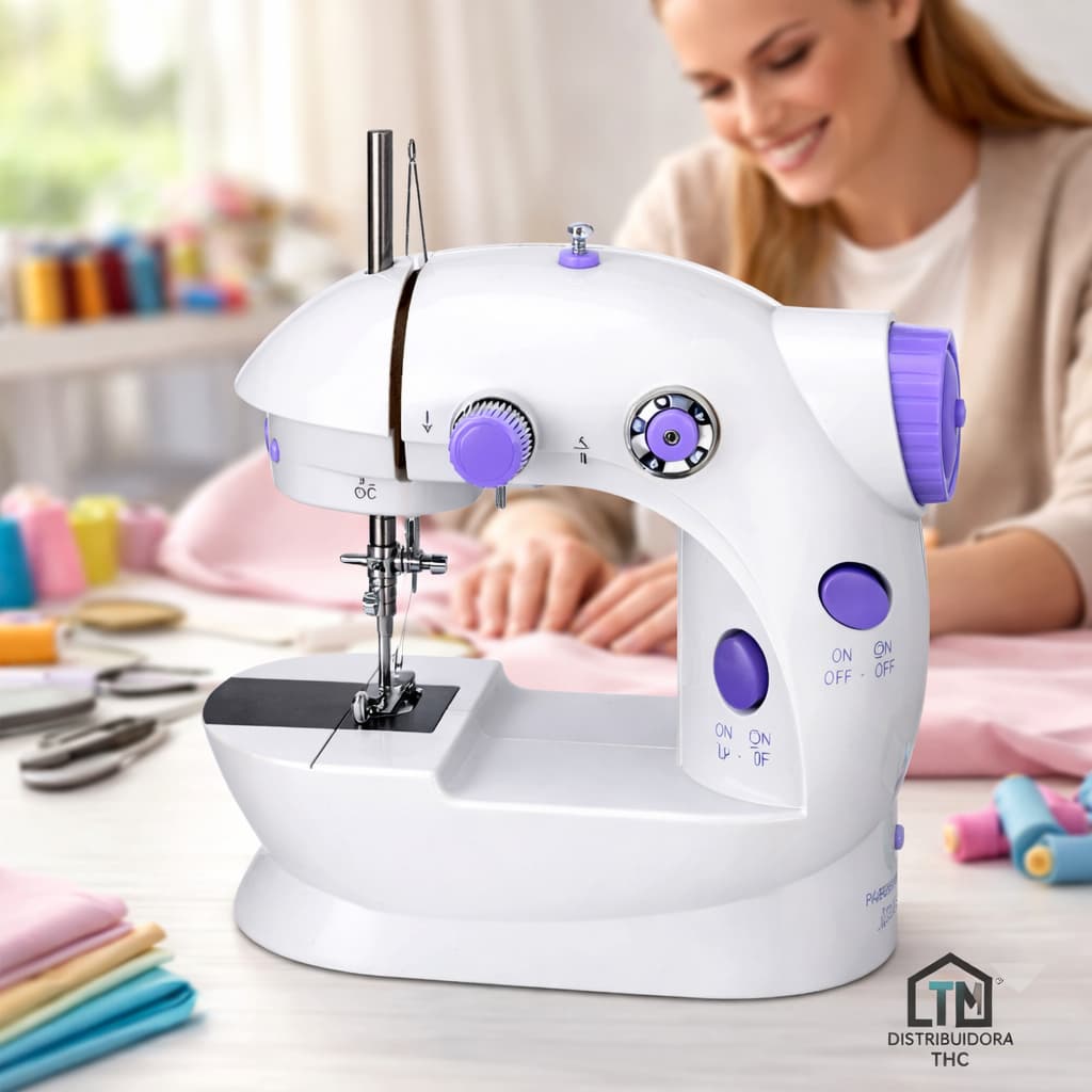 Mini Máquina de Costura Elétrica Portátil SM-202A Bivolt