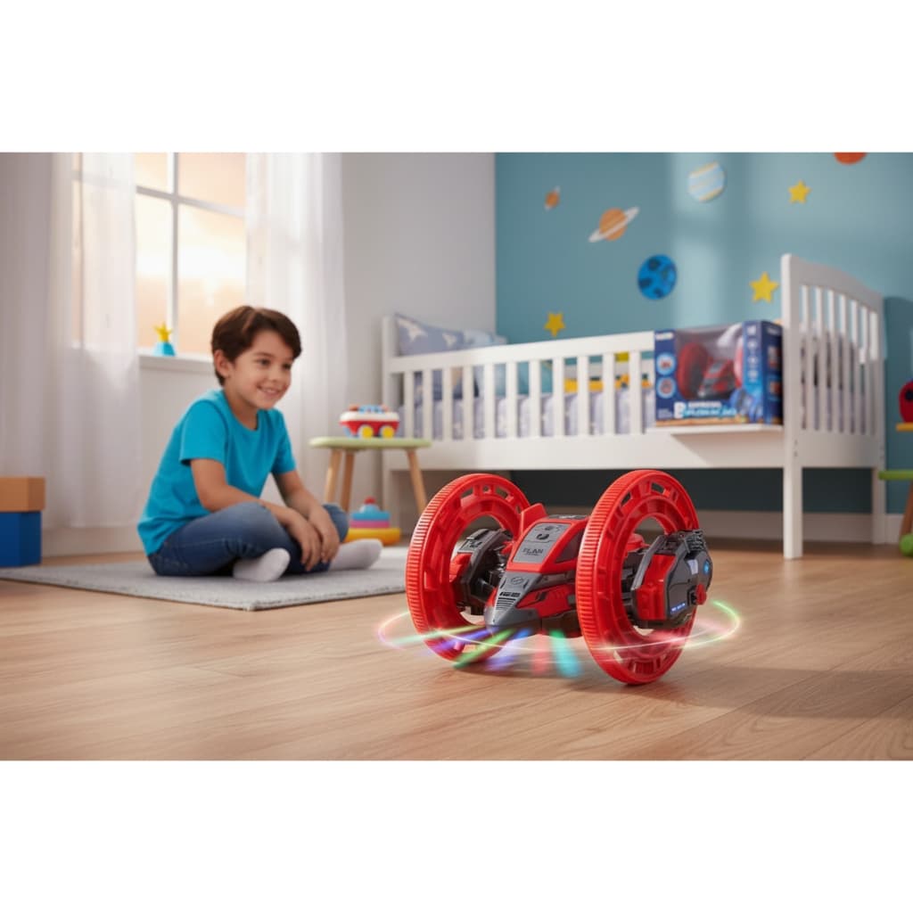 Carrinho Espacial Radical Luz Música Giro 360 Brinquedo Menino Bate e Volta Carrinho Espacial Explo