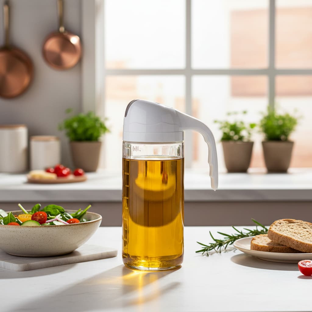 Dia Das Mães Dispenser De Azeite Oleos Vinagreira Dosador Cozinha Vidro 630ml Tampa Hermetica