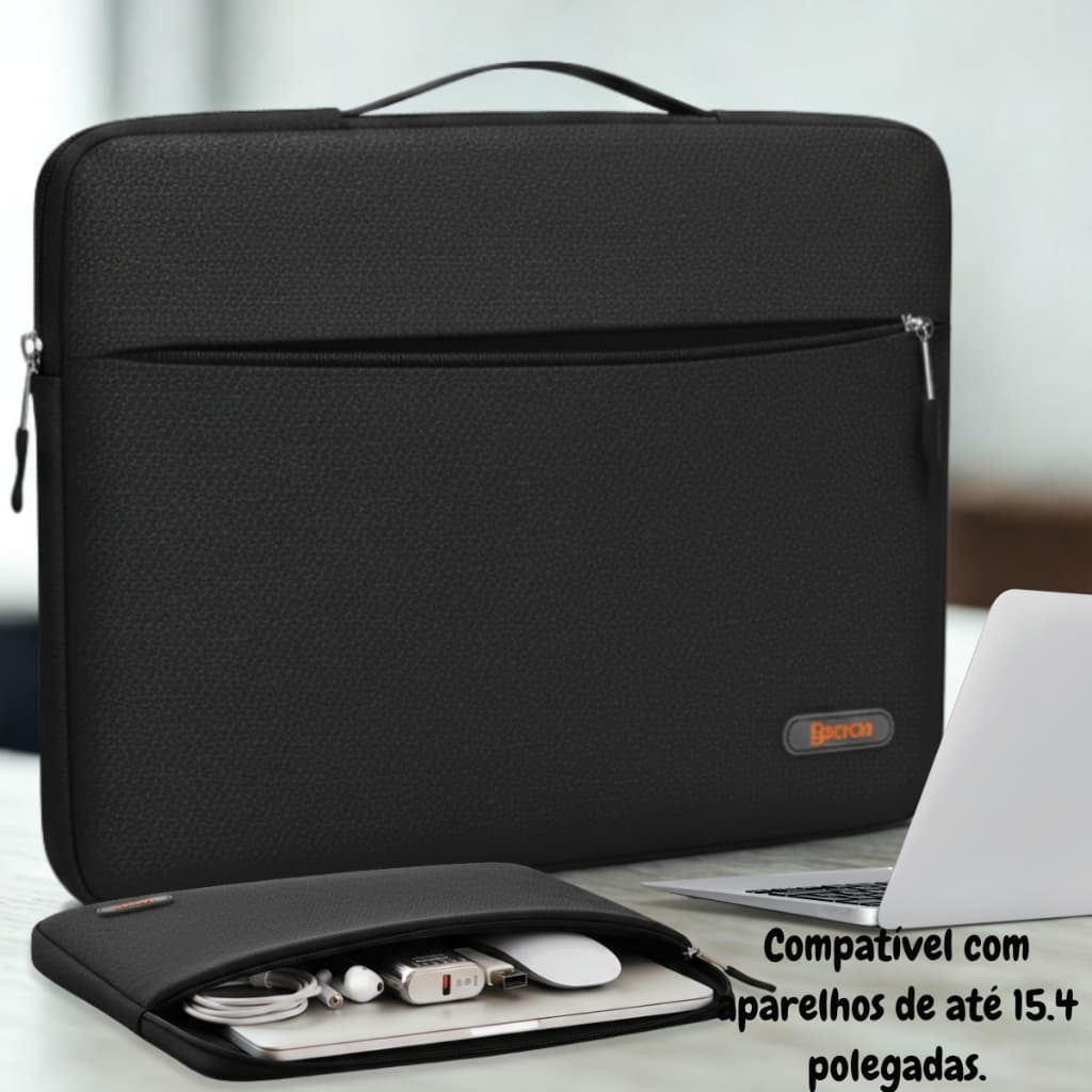 Bolsa Para Notebook Capa Case Impermeável 15,4'' Maleta Reforçada Pasta Com Alça Removível