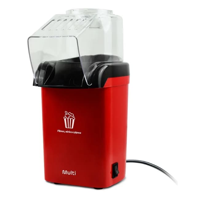 Pipoqueira Elétrica Sem Óleo, 1200w, 220v, Vermelha, Go101