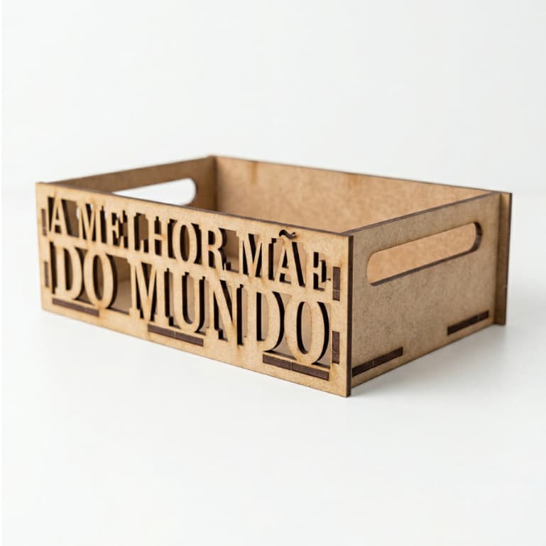 Kit 10 und Bandeja Cesta Dia Das Mães Melhor Mãe Do Mundo Mdf Cru 20x15 Para Presente E Mimos