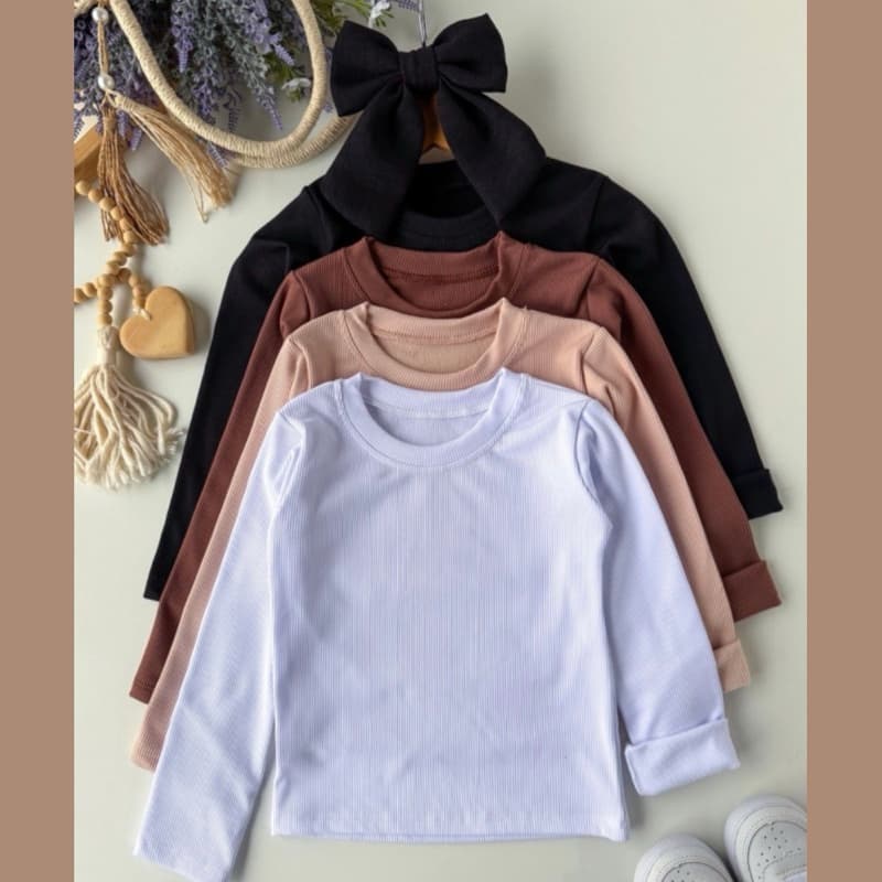 kit 3 blusa blusinha feminina manga longa térmica infantil 4 ao 10 anos