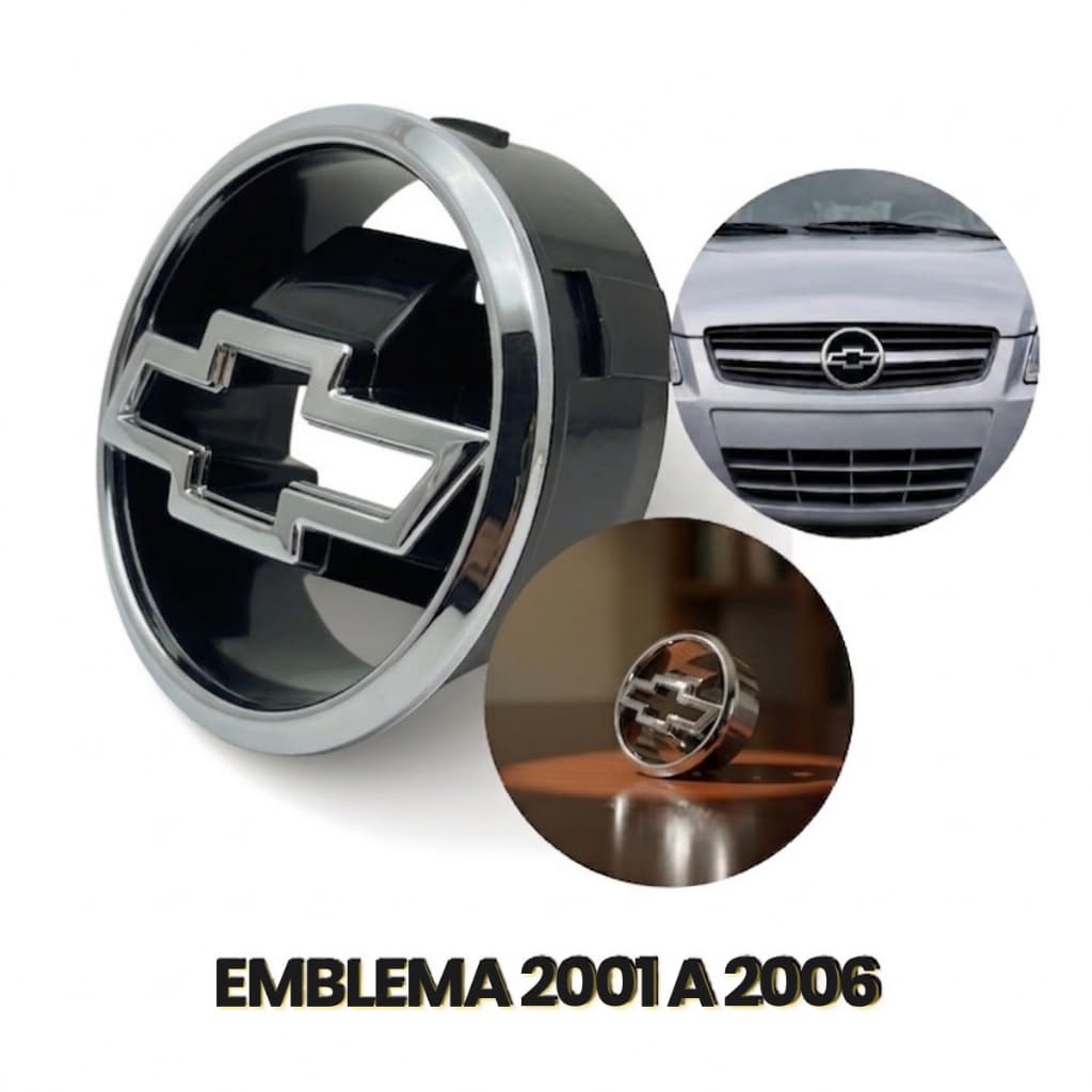 Emblema Grade Celta 2001 a 2006 Cromado Carro Chevrolet