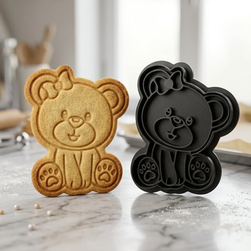 Cortador Biscoito Ursinho Ursinha Confeitaria Fondant Pasta Americana Alta Precisão