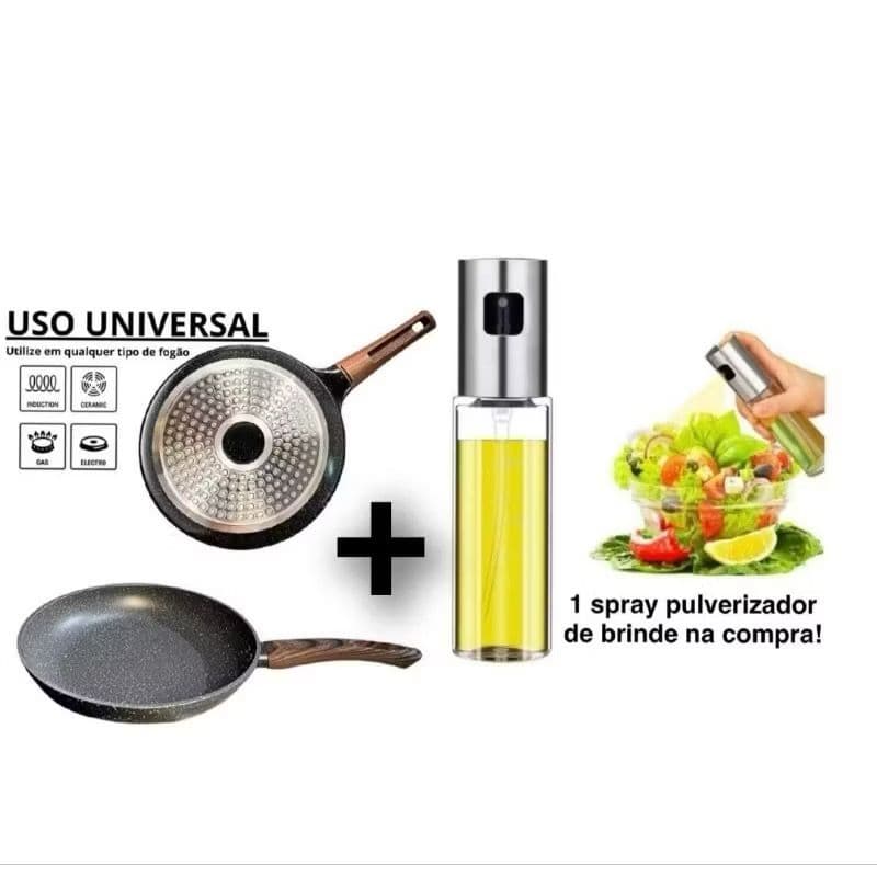 Frigideira Ceramica Antiaderente + brinde