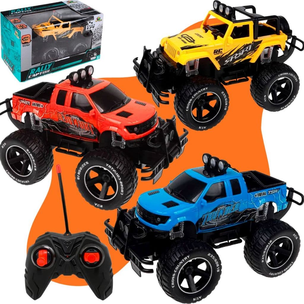 Carrinho Controle Remoto Rally Off Road Grande Recarregável Rodas de Borracha Resistente