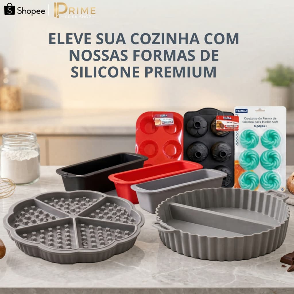 Forma De Silicone Bolo Pudim Donuts Air Fryer Pão Antiaderente Forno Micro-ondas Vários Modelos ✨