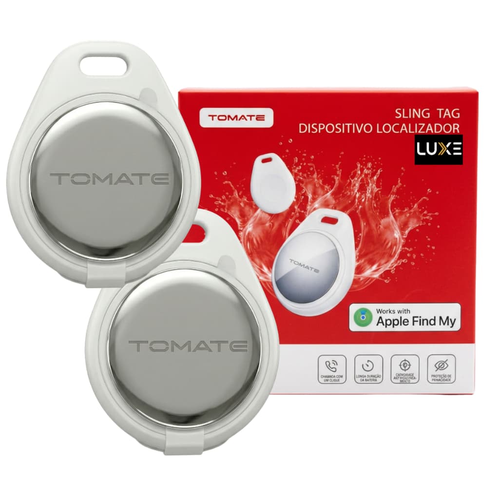 Kit 2 Smart Tag Localizador Compatível com Apple IOS Rastreador de Objetos GPS Bateria Substituível