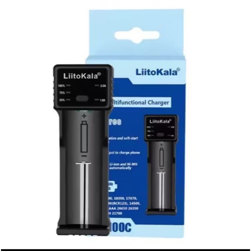 Carregador de Bateria LiitoKala 2A USB Inteligente Universal 18650 AA AAA Proteção Automática
