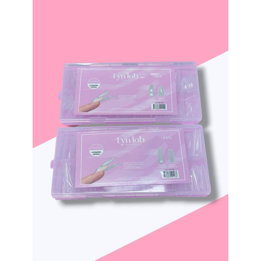 Molde Sanduiche Para Unhas Duplo Gringa 180pcs 90+90 almond e bailarina