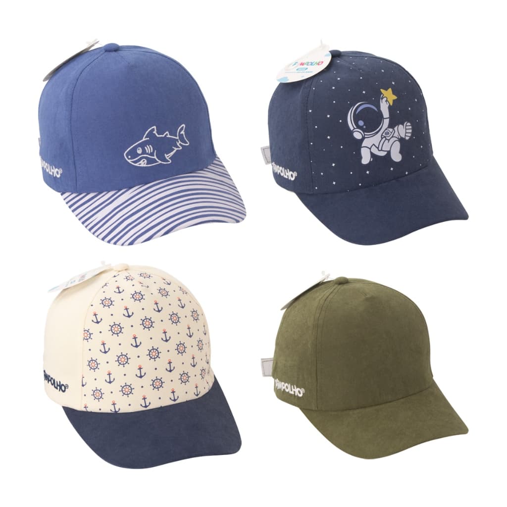 Boné infantil menino 02-04 anos varias estampas - sol- praia - bonezinho Pimpolho