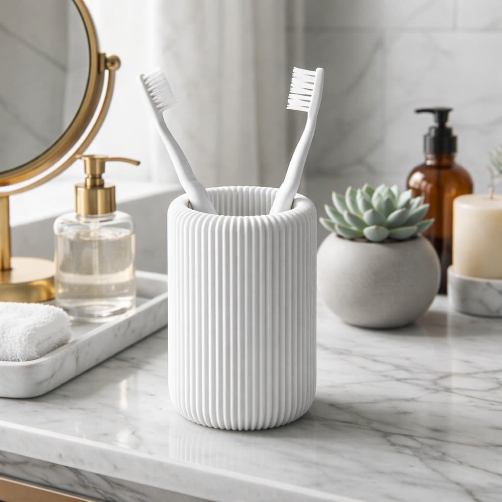 Porta Escova para Banheiro Decorativo Minimalista Luxo