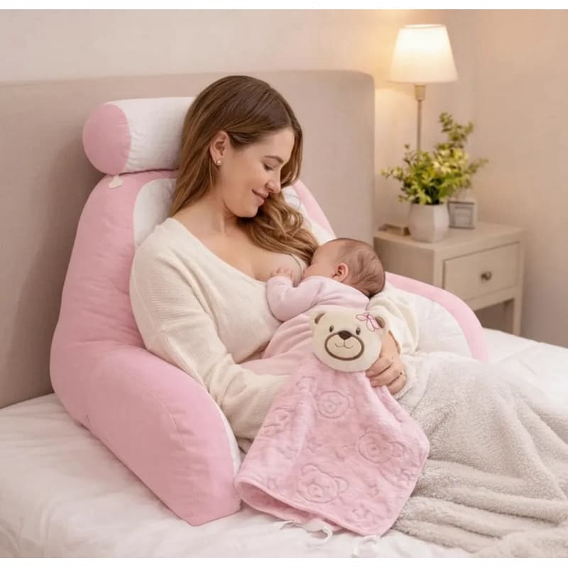 Kit Conforto Mamãe & Bebê – Encosto Amamentação + Naninha