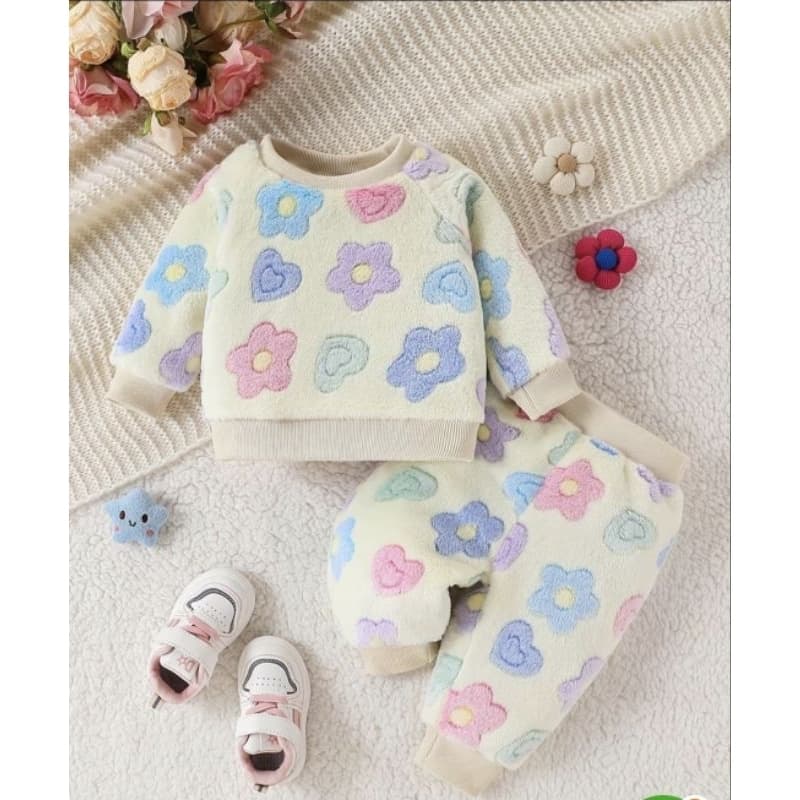 🧸 Conjunto de Moletom em Pelúcia infantil