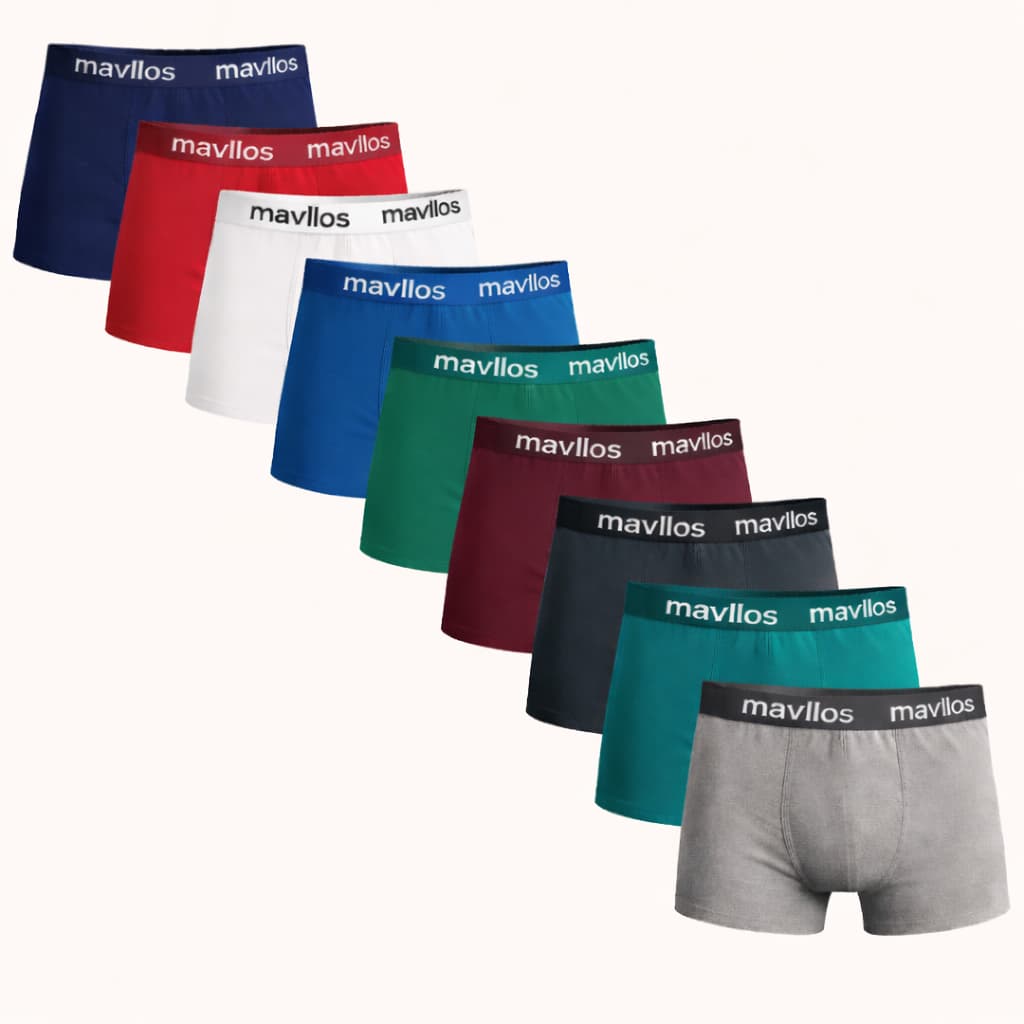 Kit com 10 Cuecas Boxer Masculino Microfibra Forro 100% em Algodão