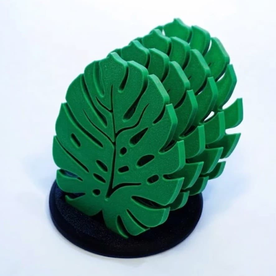 Porta copos monstera, costela de adão em plástico