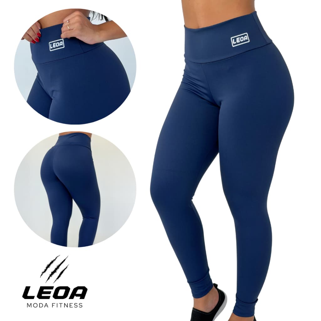 Calça Legging Fitness Básica Cós Alto em Poliamida Zero Transparência