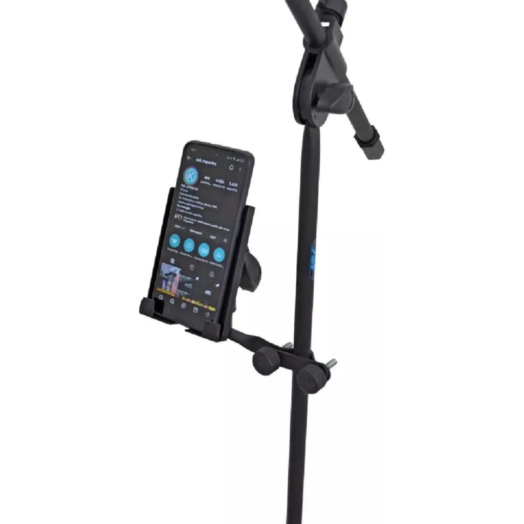 Suporte Clamp Celular no Pedestal de microfone Preto ASK C13