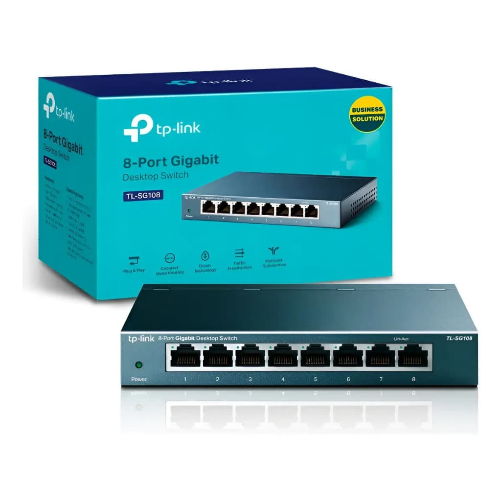 SWITCH 8 PORTAS GIGABIT TP-LINK TL-SG108