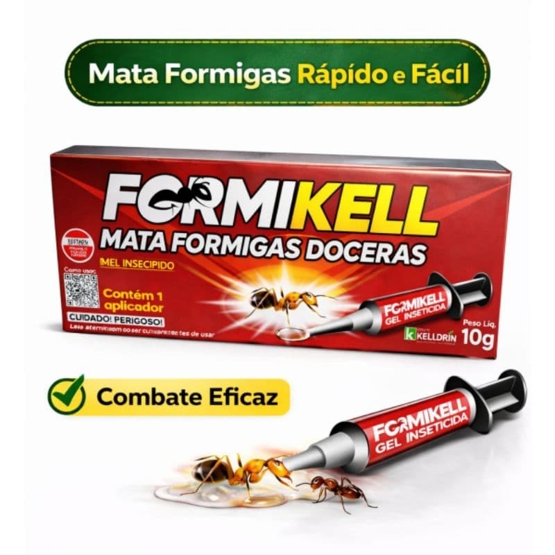 Inseticida Gel Fomikell 10g original Mata Formigas Forte Fácil Aplicar Resultado Rápido