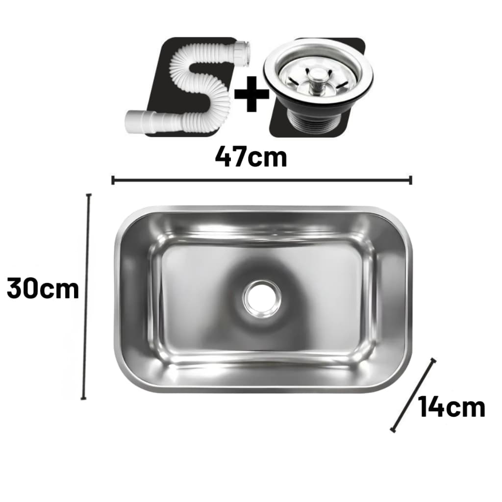Cuba Pia Numero 1 Cozinha Inox American Steel 47x30x14 Fosco