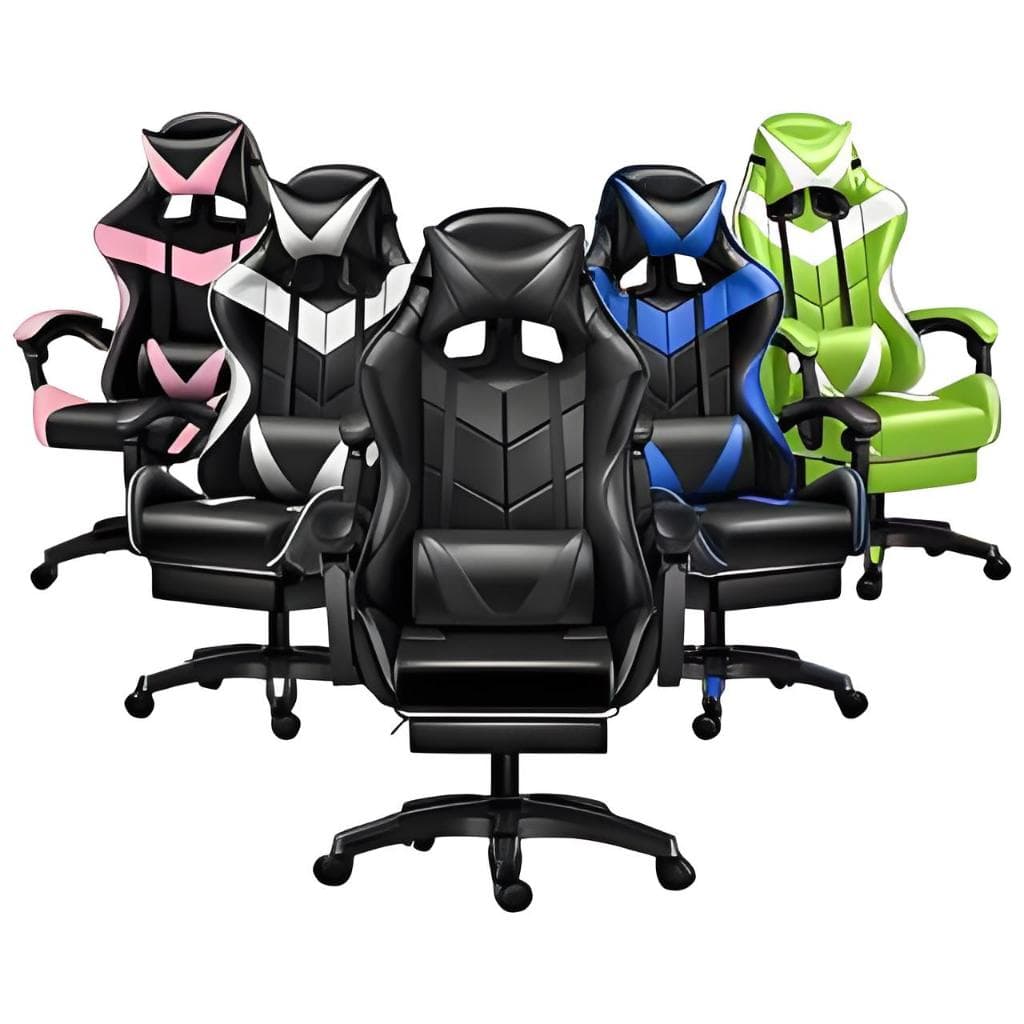 Cadeira Gamer Profissional Escritório Ergonômica Reclinável Confortável Com Rodinha E Apoio Para-F19