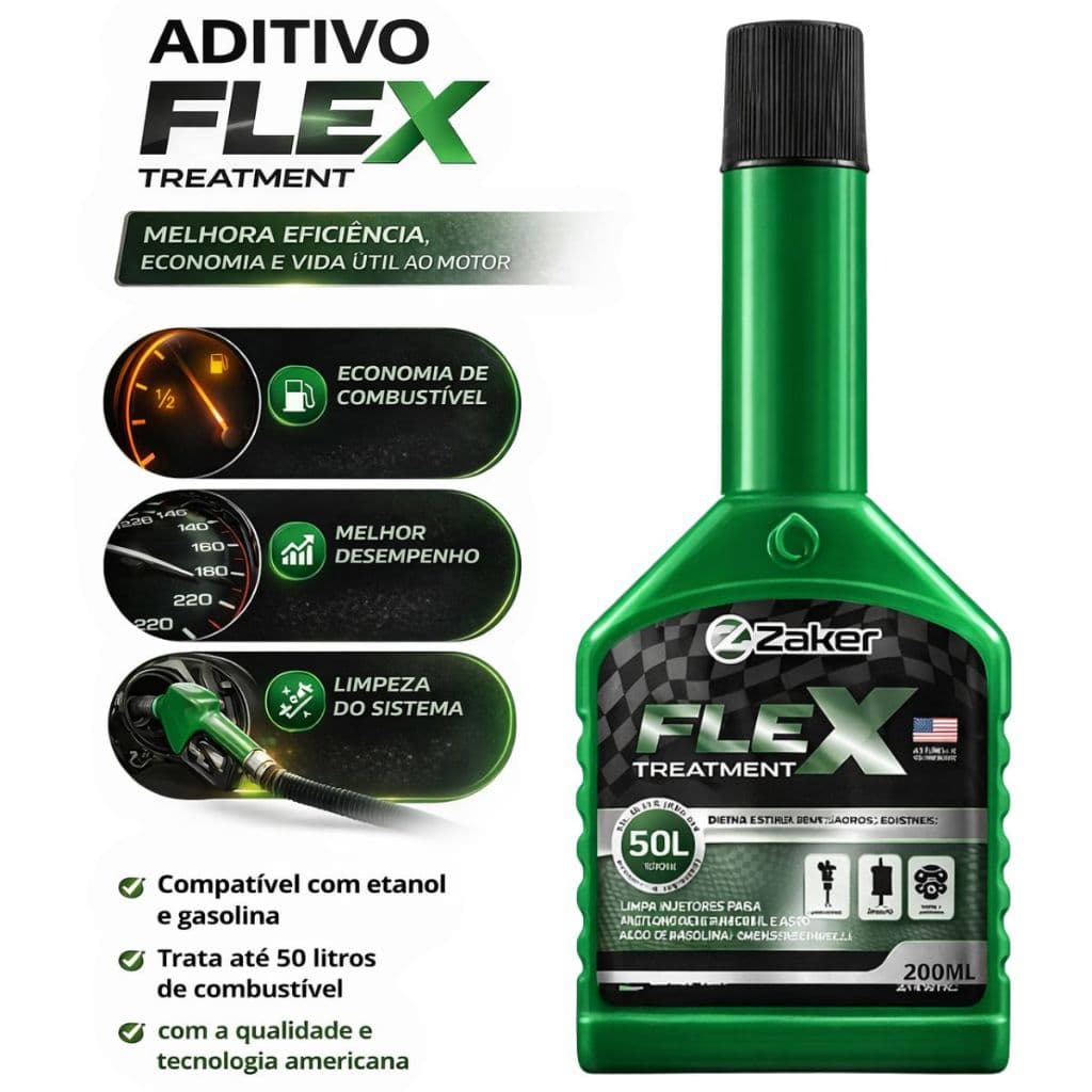 Aditivo Para Combustível Flex Treatment 200ml Limpeza e Tratamento Automotivo