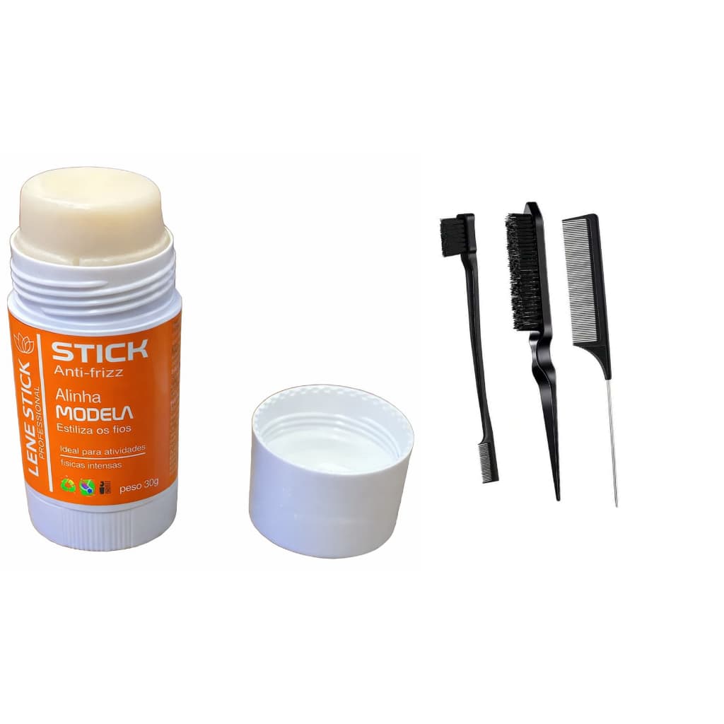Bastão de Modelagem Capilar Infantil 30g Cera Finalizadora para Cabelos adolescente style lene stick