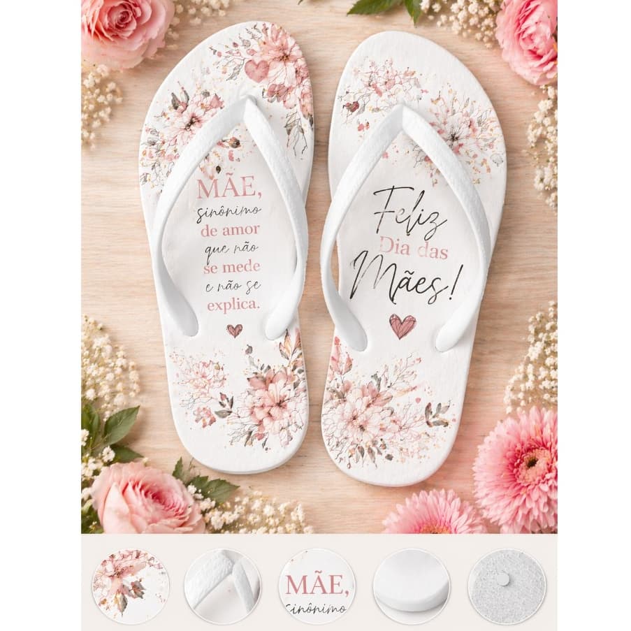 Chinelo Dia das Mães Para Presente Bonito e Barato