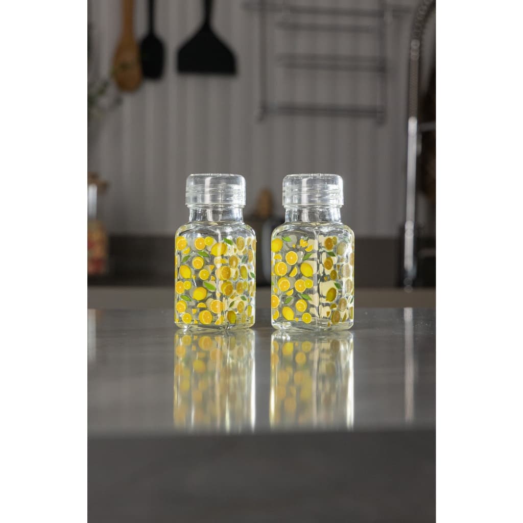 Kit 2 Porta Temperos de Vidro Siciliano 70 ml Saleiro Mesa Posta - Lyor